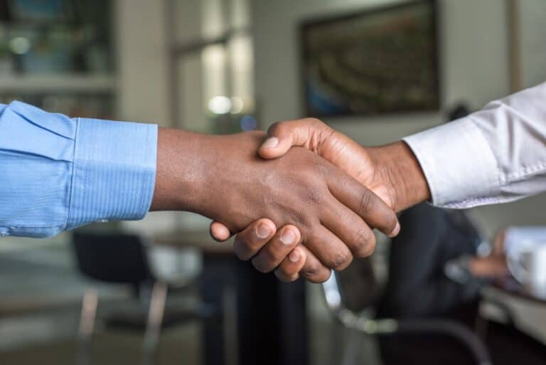 Accountant meeting with small business client