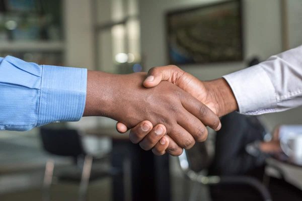 Accountant meeting with small business client